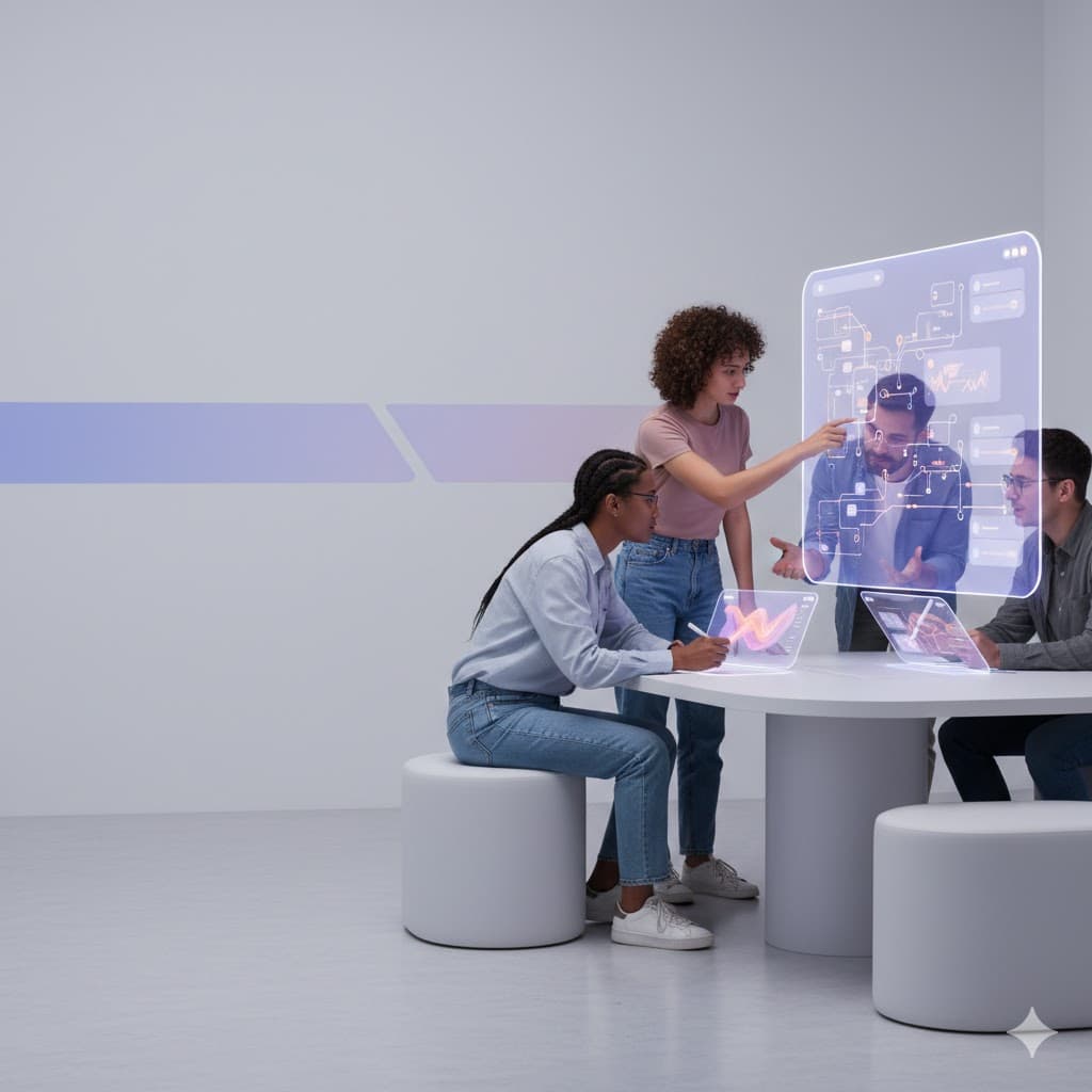 Participants working together on real-world projects