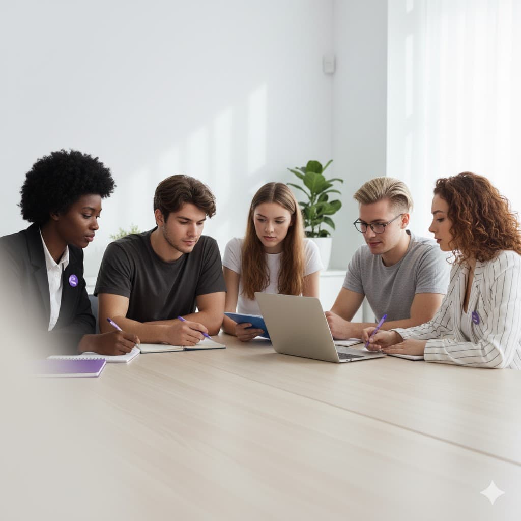 Launchpad participants collaborating on a programme